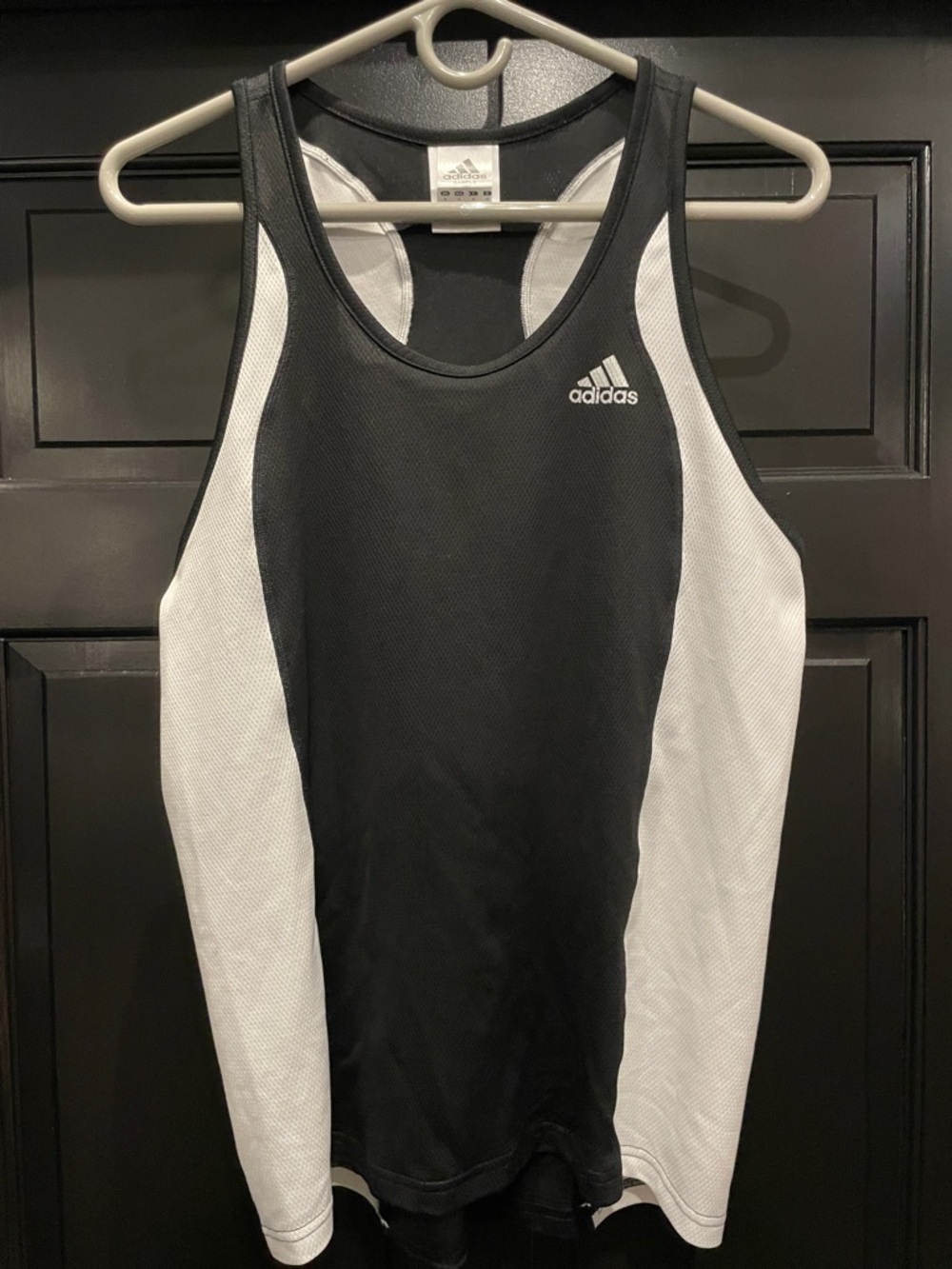 adidas Black and White Men's Athletic Tank Top